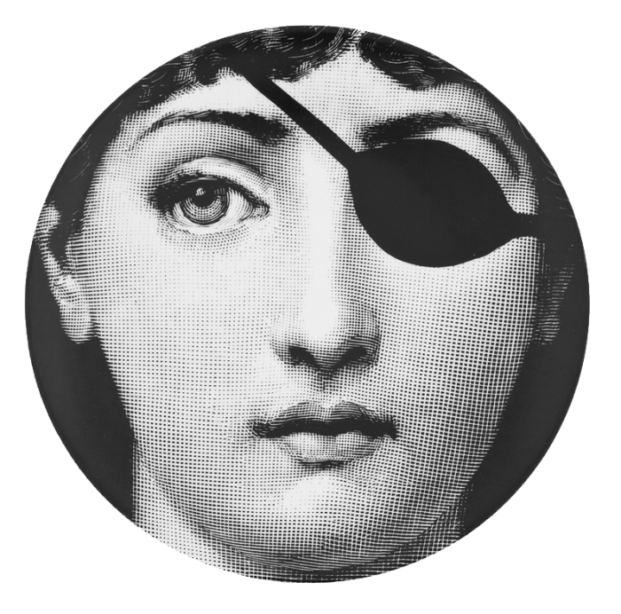 Декоративная тарелка Fornasetti 008 Черный Декоративная тарелка Fornasetti 008 Черный в Волгограде | Loft Concept