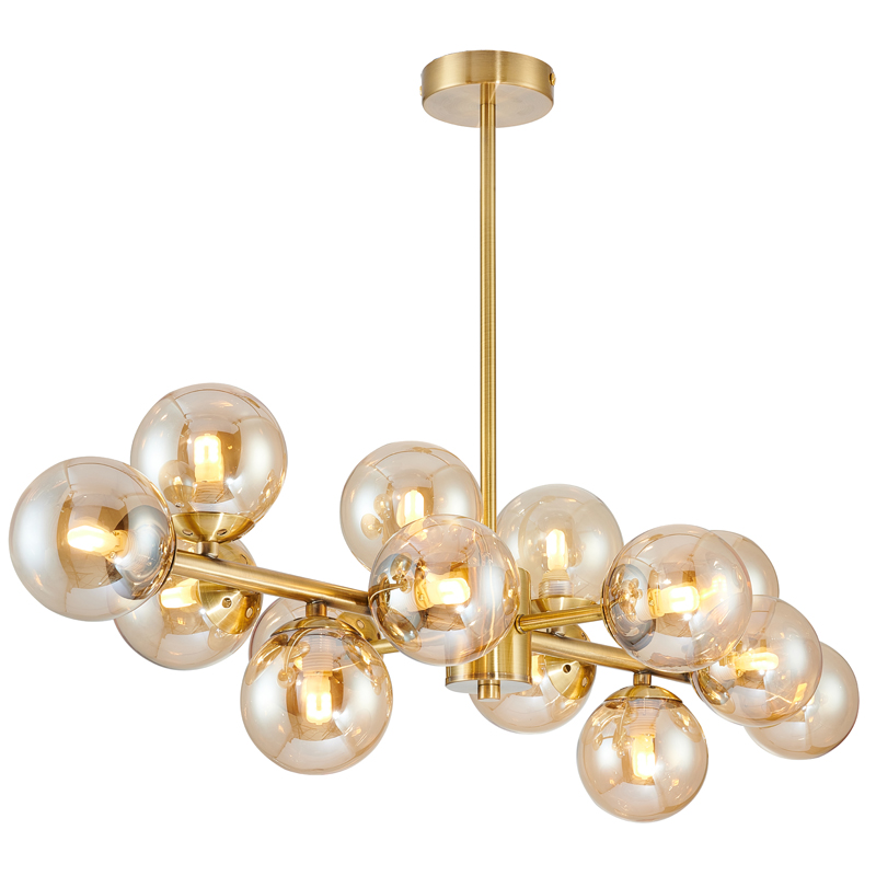 Люстра Berries Chandelier amber 14 Латунь Янтарь (Amber) Люстра Berries Chandelier amber 14 Латунь Янтарь (Amber) в Волгограде | Loft Concept