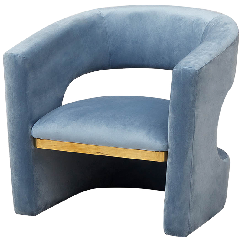 Кресло голубое Walsh Blue Armchair Голубой Глянцевое золото Кресло голубое Walsh Blue Armchair Голубой Глянцевое золото в Волгограде | Loft Concept