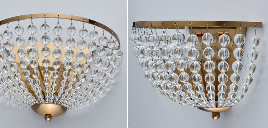 Бра Virginia Clear Beads Wall Lamp Gold Бра Virginia Clear Beads Wall Lamp Gold - Loft-Concept в Волгограде