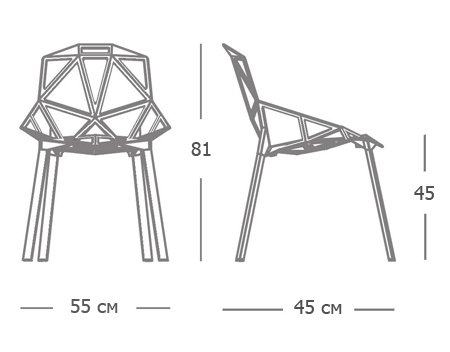 Дизайнерский стул CHAIR ONE black Дизайнерский стул CHAIR ONE black в Волгограде