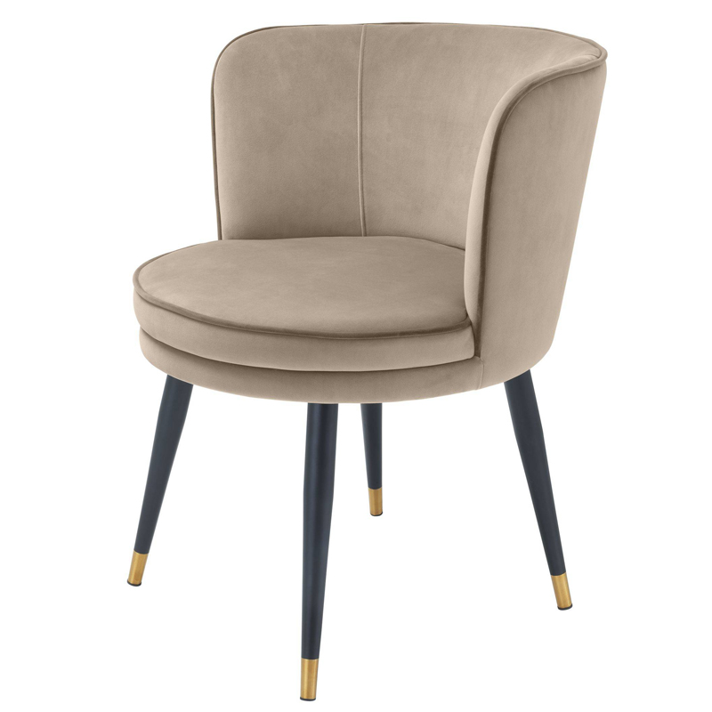 Стул Eichholtz Dining Chair Grenada greige Бежево-серый Черный Латунь Стул Eichholtz Dining Chair Grenada greige Бежево-серый Черный Латунь в Волгограде | Loft Concept