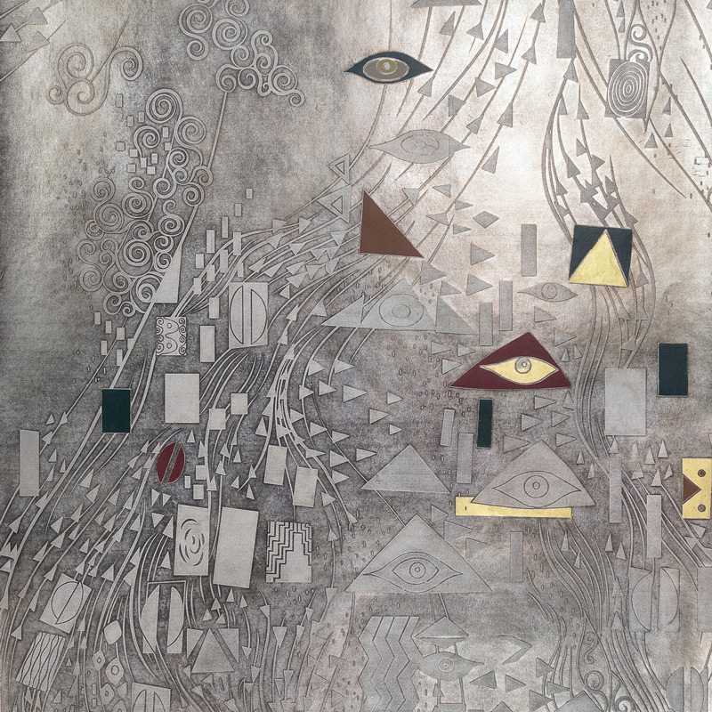 Обои ручная роспись Klimt Polished Silver bas relief gilded paper Обои ручная роспись Klimt Polished Silver bas relief gilded paper в Волгограде | Loft Concept