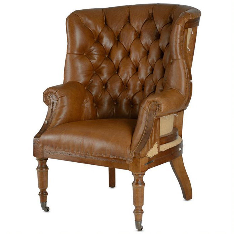 Кресло Meder Armchair натуральная кожа Коричневый Кресло Meder Armchair натуральная кожа Коричневый в Волгограде | Loft Concept