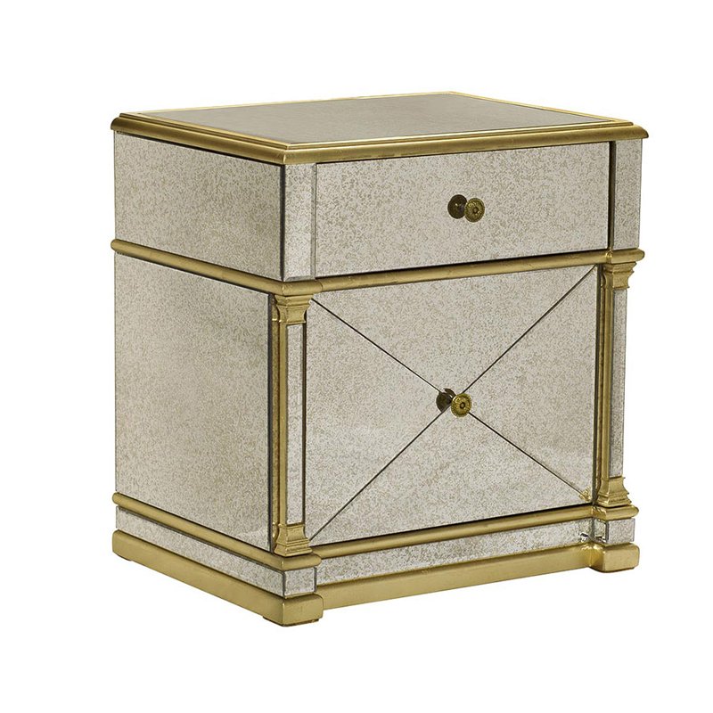 Комод зеркальный Mirrored Commode Aged Золотой Комод зеркальный Mirrored Commode Aged Золотой в Волгограде | Loft Concept