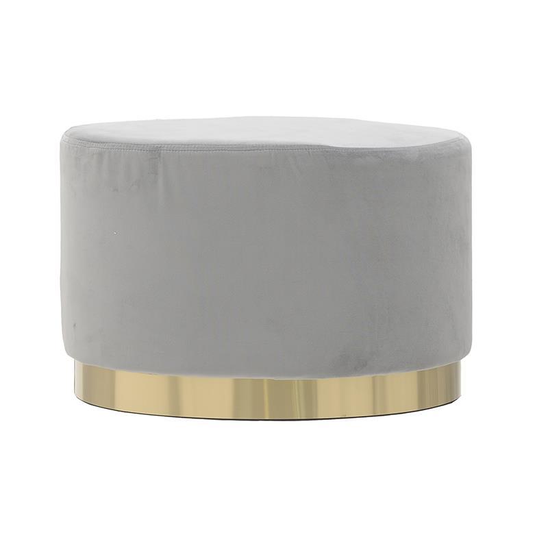 Пуф Golden Belt Gray Pastel Серый Золотой Пуф Golden Belt Gray Pastel Серый Золотой в Волгограде | Loft Concept
