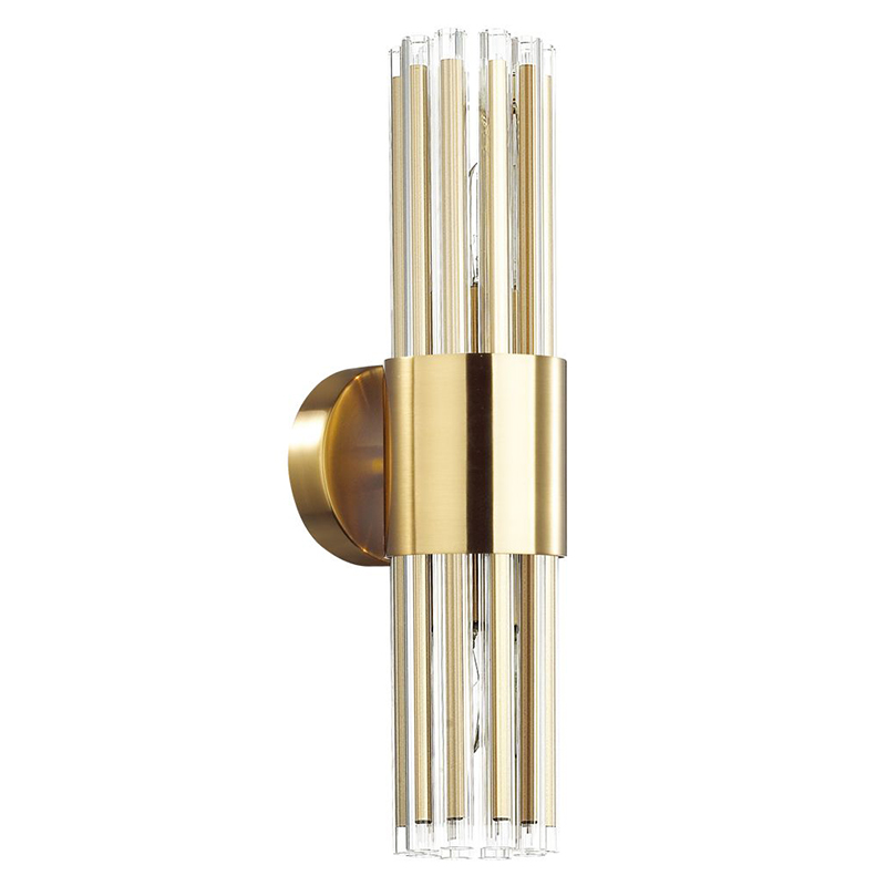Бра Gladwin Glass Tube Wall Lamp Золотой Прозрачный Бра Gladwin Glass Tube Wall Lamp Золотой Прозрачный в Волгограде | Loft Concept