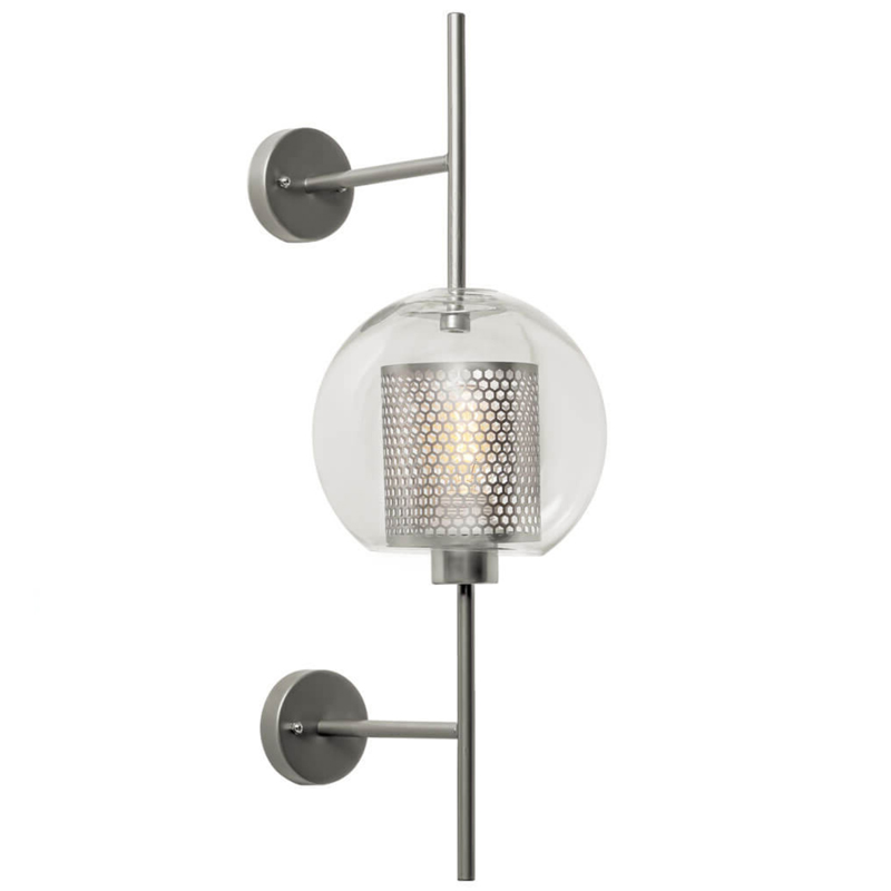 Бра Perforation Wall Lamp Nickel 58 Никель Прозрачное Стекло Бра Perforation Wall Lamp Nickel 58 Никель Прозрачное Стекло в Волгограде | Loft Concept