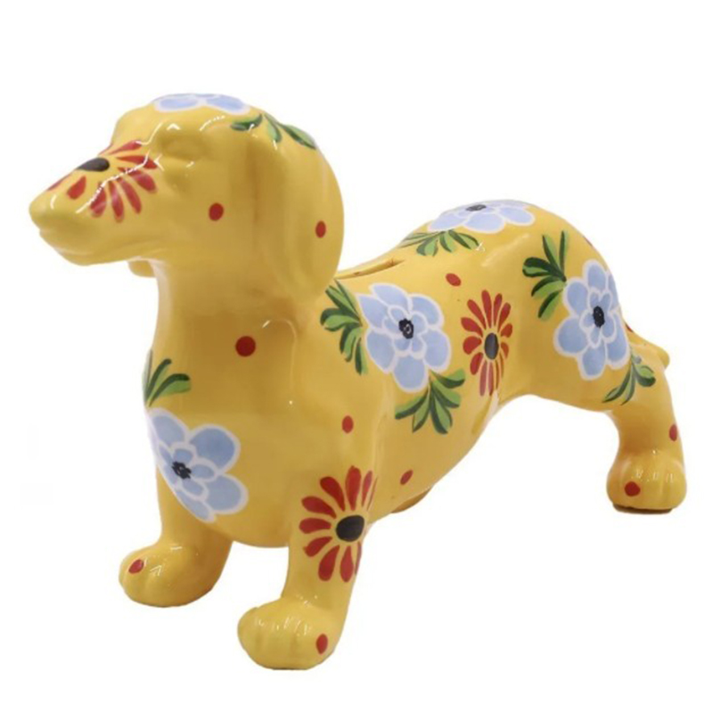 Статуэтка Flower Dachshund yellow Желтый Мульти Статуэтка Flower Dachshund yellow Желтый Мульти в Волгограде | Loft Concept