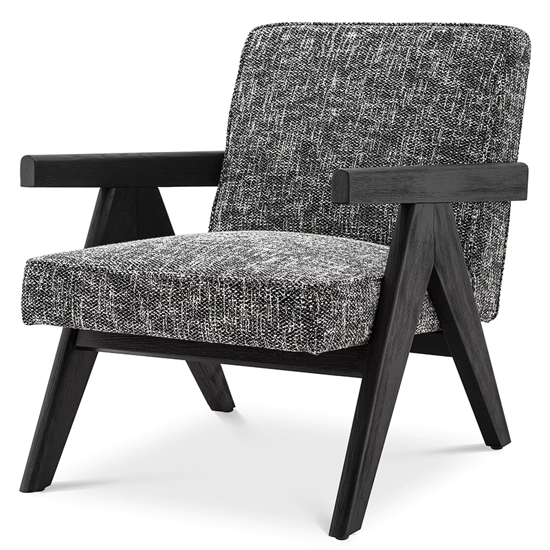Кресло Eichholtz Chair Greta Черный Черный Черно-белый Кресло Eichholtz Chair Greta Черный Черный Черно-белый в Волгограде | Loft Concept