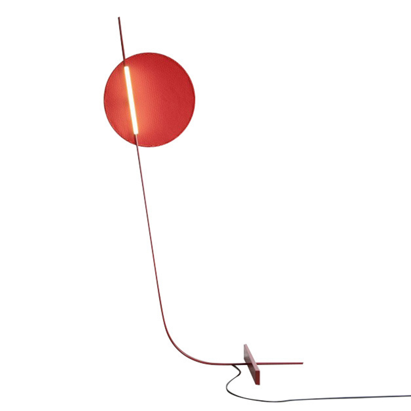 Красный Дизайнерский Торшер Модерн середины ХХ века Red Circle Floor Standing Light Красный (Red) Красный Дизайнерский Торшер Модерн середины ХХ века Red Circle Floor Standing Light Красный (Red) в Волгограде | Loft Concept