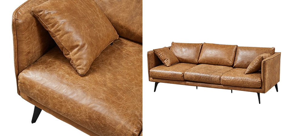 Диван Caramel Leather Triple Sofa Диван Caramel Leather Triple Sofa - Loft-Concept в Волгограде