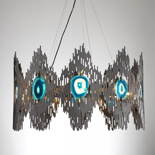 Люстра Calypso Chandelier 10 Золотой Графит Морская синь Люстра Calypso Chandelier 10 Золотой Графит Морская синь в Волгограде | Loft Concept