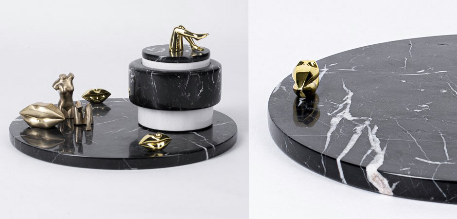 Поднос ACOLYTE ENTERTAINING PLATTER MARBLE & BRONZE Поднос ACOLYTE ENTERTAINING PLATTER MARBLE & BRONZE - Loft-Concept в Волгограде