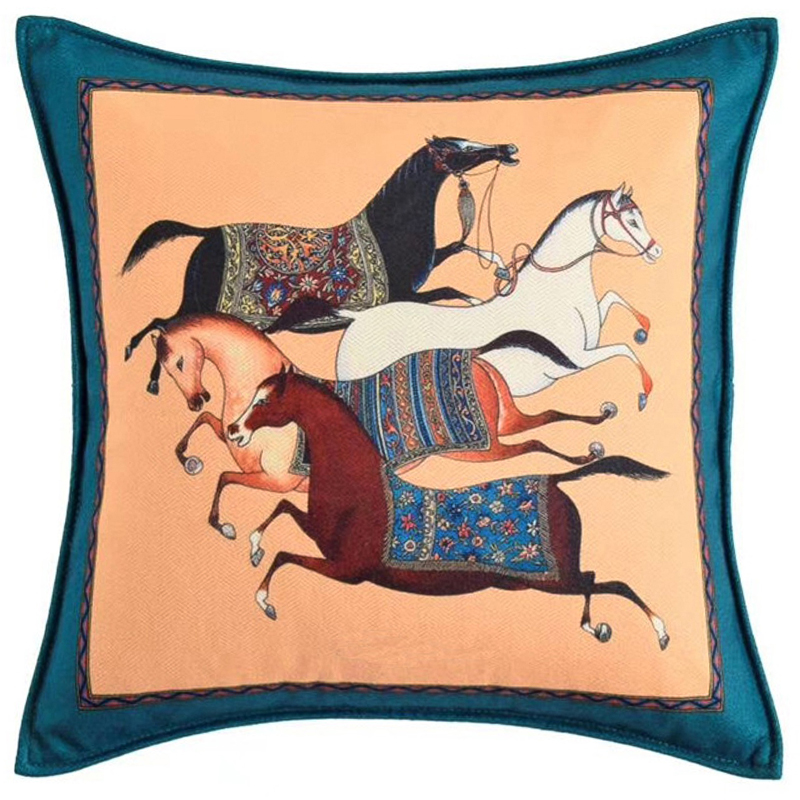 Декоративная подушка Hermes Horse 40 Мульти Декоративная подушка Hermes Horse 40 Мульти в Волгограде | Loft Concept