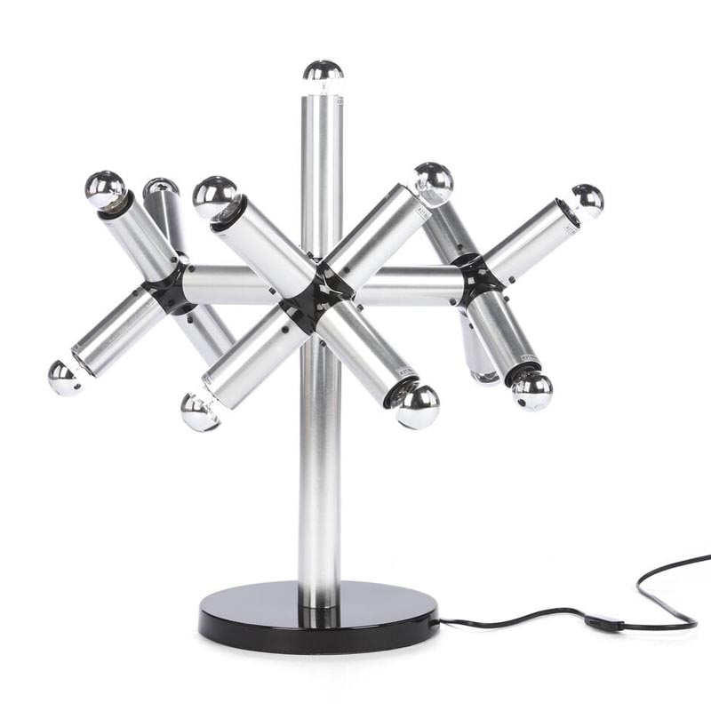 Настольная лампа Fenton Table Lamp Серебряный Настольная лампа Fenton Table Lamp Серебряный в Волгограде | Loft Concept