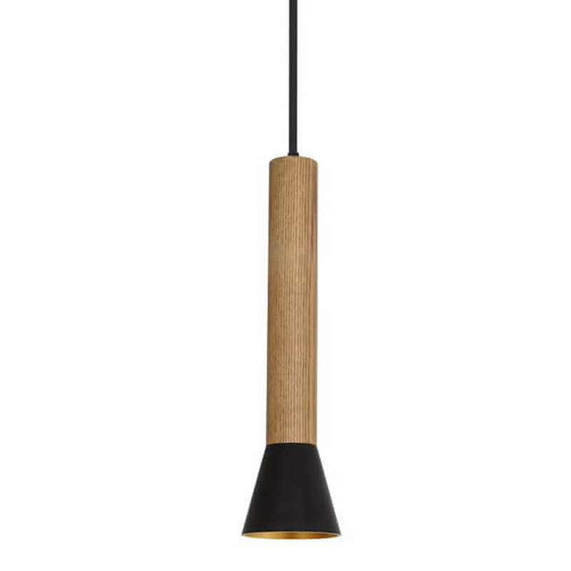 Подвесной светильник Marius Cone Hanging lamp Черный Древесина Подвесной светильник Marius Cone Hanging lamp Черный Древесина в Волгограде | Loft Concept