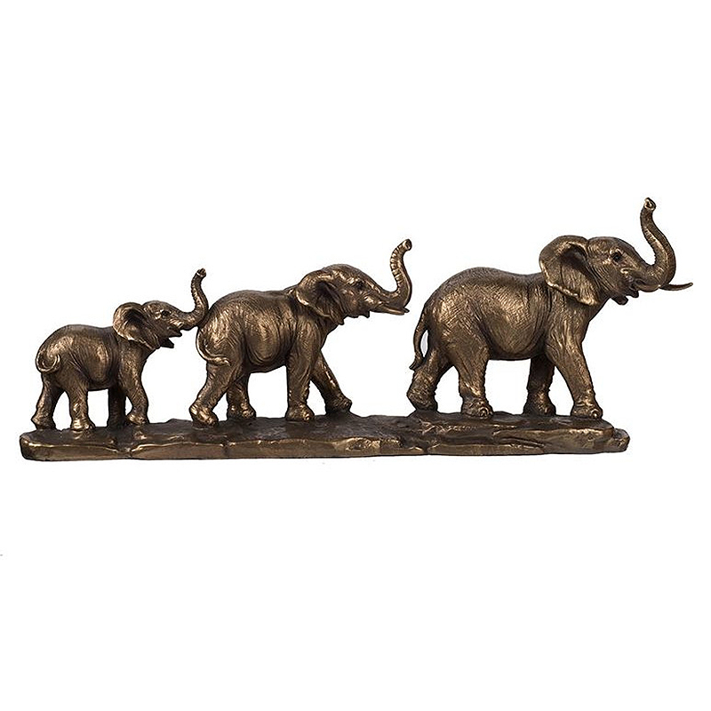 Композиция в виде семьи слонов Elephants Figurine Бронза Композиция в виде семьи слонов Elephants Figurine Бронза в Волгограде | Loft Concept