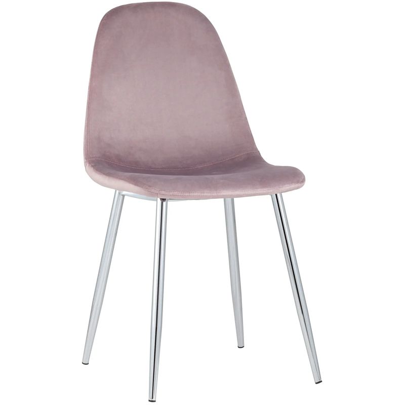 Стул Archie Chair Пыльно-Розовый Велюр Хромированные ножки Розовый пастельный Серебряный Стул Archie Chair Пыльно-Розовый Велюр Хромированные ножки Розовый пастельный Серебряный в Волгограде | Loft Concept
