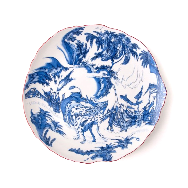 Тарелка Seletti Blue Chinoiserie Белый Синий Тарелка Seletti Blue Chinoiserie Белый Синий в Волгограде | Loft Concept