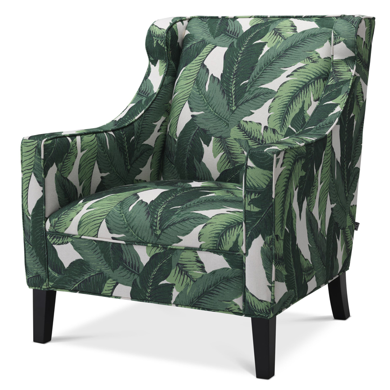 Кресло Eichholtz Chair Jenner Mustique green Зеленый Черный Кресло Eichholtz Chair Jenner Mustique green Зеленый Черный в Волгограде | Loft Concept