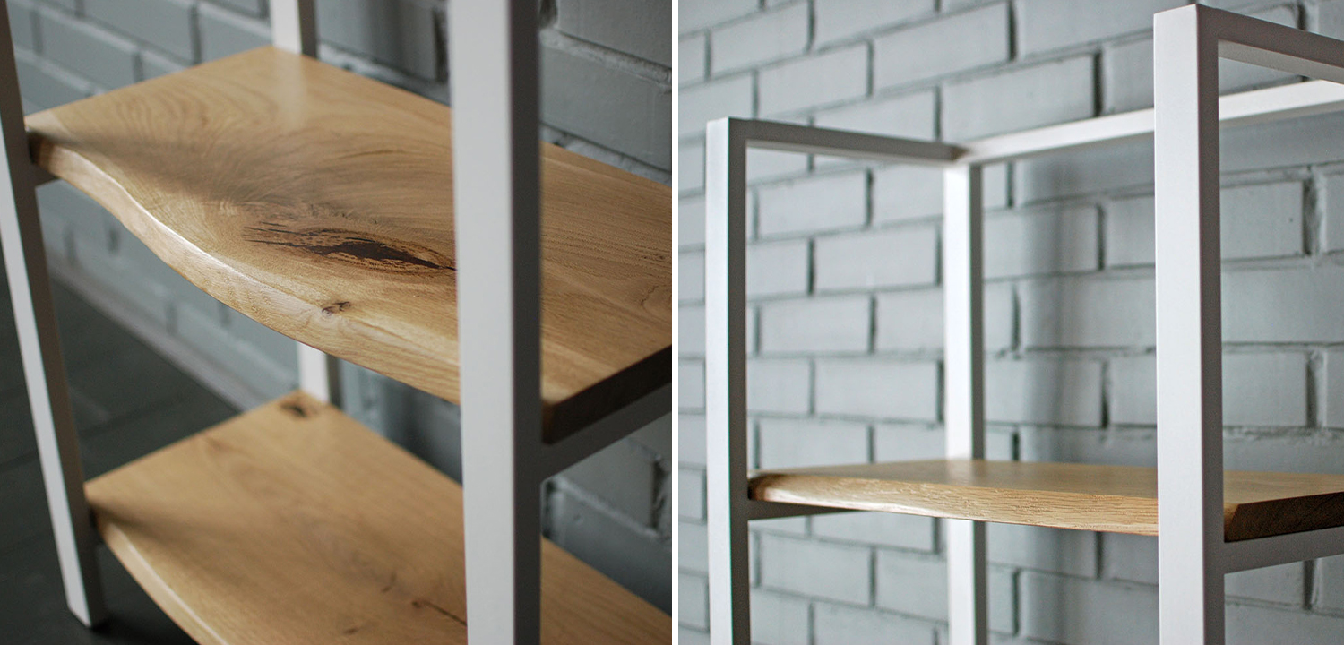 Стеллаж Holt White Industrial Metal Rust Rack - фото