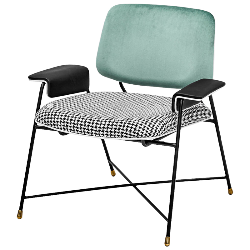 Кресло Bagot Chair Mint Черно-белый Мятный Кресло Bagot Chair Mint Черно-белый Мятный в Волгограде | Loft Concept