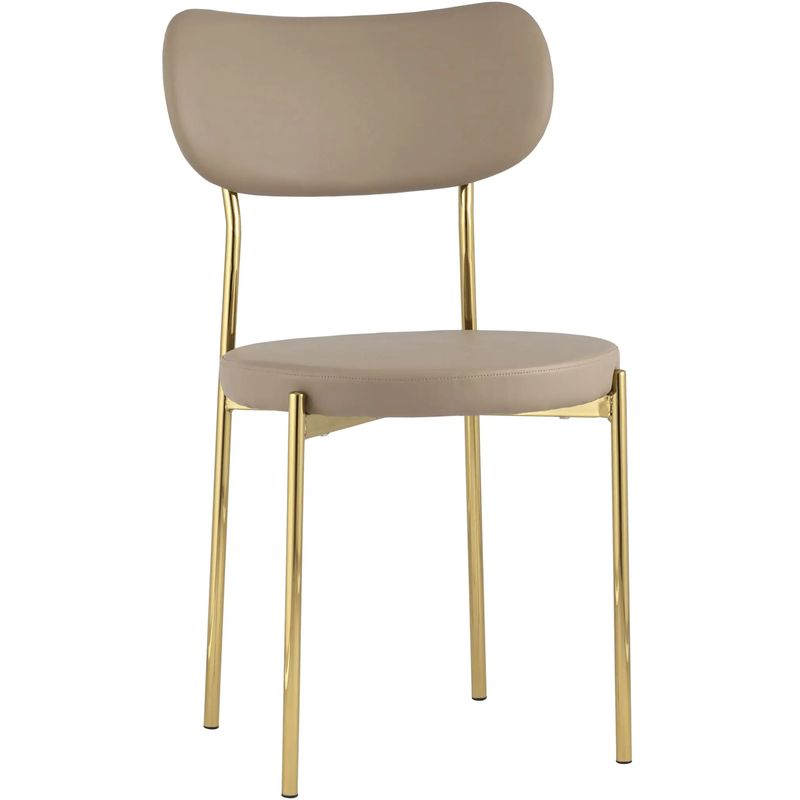 Стул Alfie Chair Золотые ножки Бежевая Экокожа Бежевый Золотой Стул Alfie Chair Золотые ножки Бежевая Экокожа Бежевый Золотой в Волгограде | Loft Concept