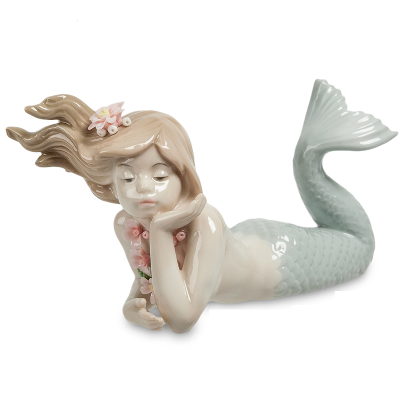 Статуэтка Mermaid Leia Бежевый Серо-голубой Розовый пастельный Статуэтка Mermaid Leia Бежевый Серо-голубой Розовый пастельный в Волгограде | Loft Concept