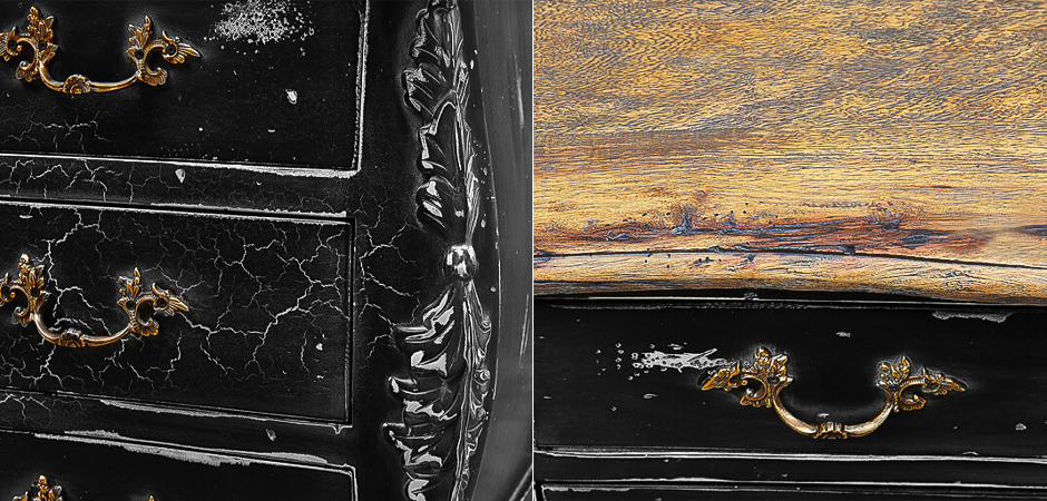 Комод в винтажном стиле Renee Black Vintage Commode Черный Комод в винтажном стиле Renee Black Vintage Commode Черный - Loft-Concept в Волгограде
