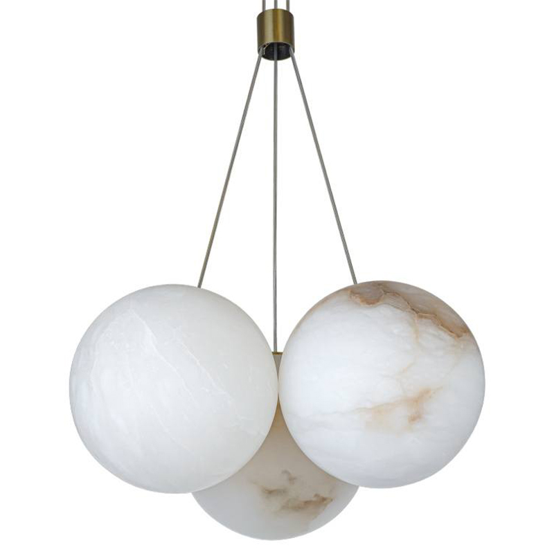 Люстра из трех шариков из натурального мрамора Marble Balls Lamp Белый Мрамор Bianco Люстра из трех шариков из натурального мрамора Marble Balls Lamp Белый Мрамор Bianco в Волгограде | Loft Concept