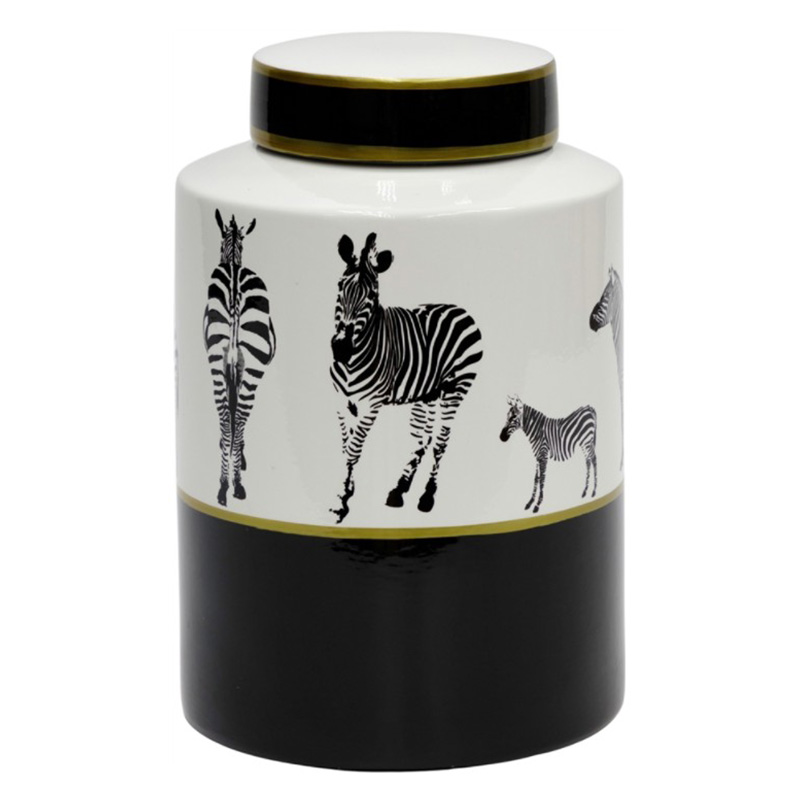 Ваза Zebra Vase white and black 26 Белый Черный Золотой Ваза Zebra Vase white and black 26 Белый Черный Золотой в Волгограде | Loft Concept