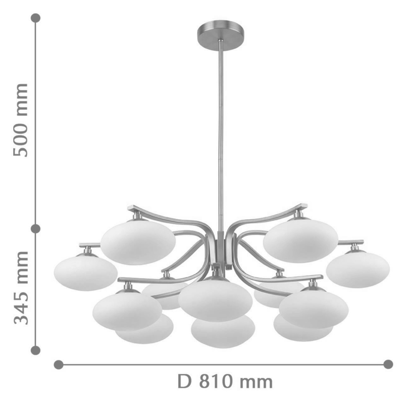 Oval Balls Mushrooms Chandelier 13 Silver Oval Balls Mushrooms Chandelier 13 Silver в Волгограде