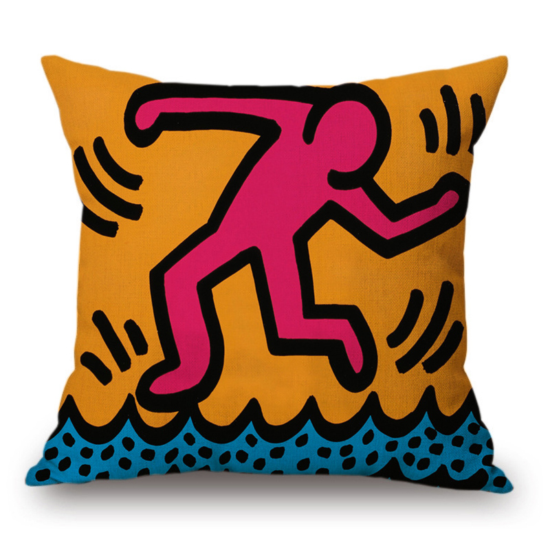 Подушка Keith Haring 4 Мульти Подушка Keith Haring 4 Мульти в Волгограде | Loft Concept