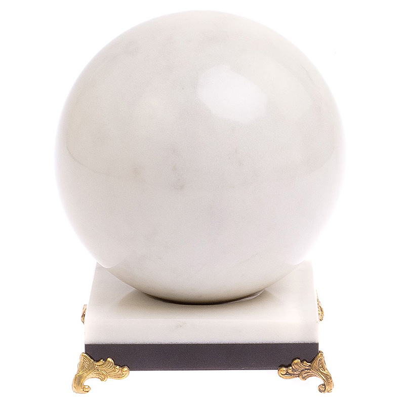 Шар декоративный на подставке из натурального камня Мрамор Белый Natural Stone Spheres 11 см Белый Коричневый Бронза Шар декоративный на подставке из натурального камня Мрамор Белый Natural Stone Spheres 11 см Белый Коричневый Бронза в Волгограде | Loft Concept