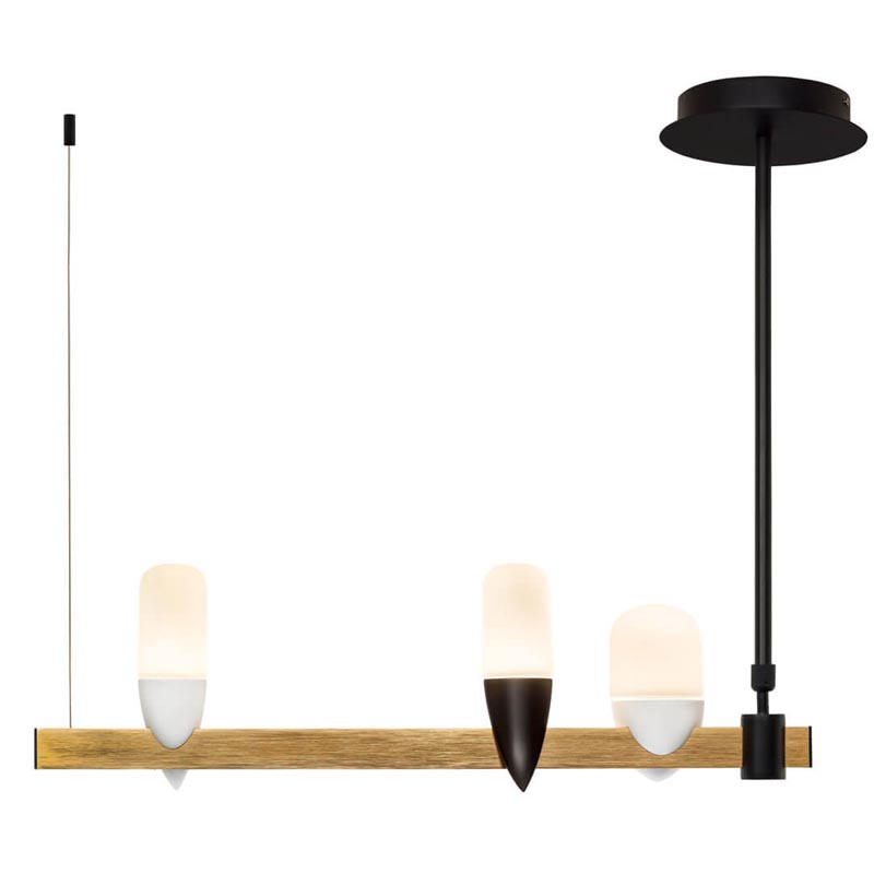 Люстра Ebenezer Chandelier Linear black 60 Латунь Черный Люстра Ebenezer Chandelier Linear black 60 Латунь Черный в Волгограде | Loft Concept