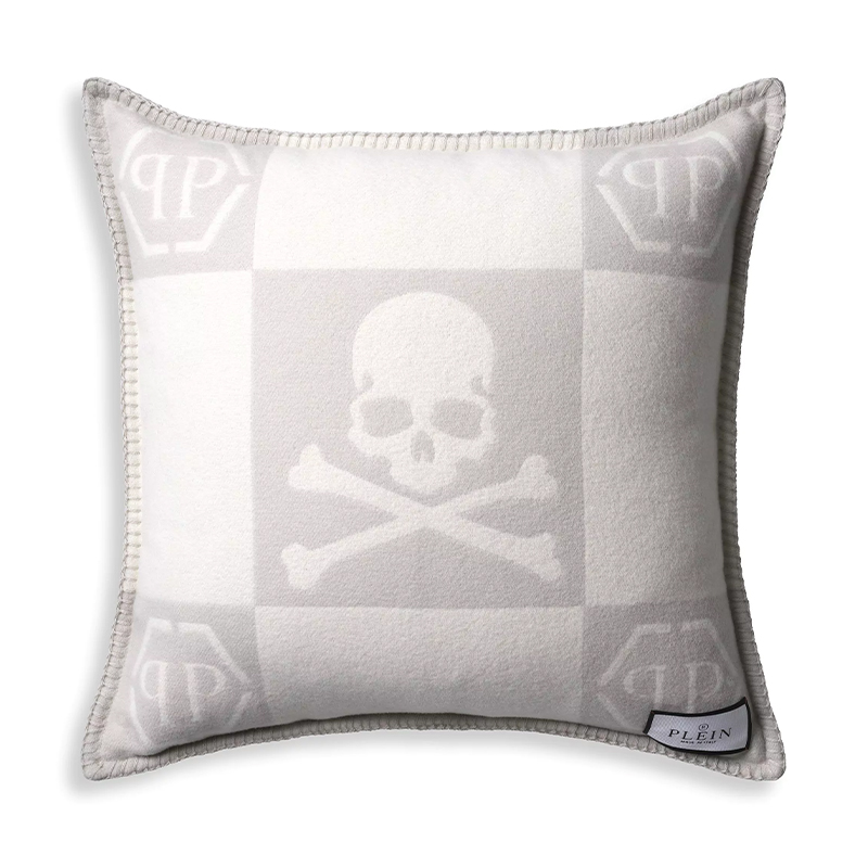 Подушка Philipp Plein Cushion Cashmere Skull 45 x 45 Grey Серый Белый Подушка Philipp Plein Cushion Cashmere Skull 45 x 45 Grey Серый Белый в Волгограде | Loft Concept