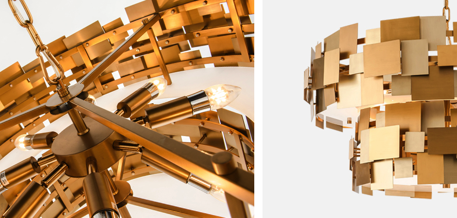 Люстра Gold Plate Chandelier 8 Люстра Gold Plate Chandelier 8 - Loft-Concept в Волгограде