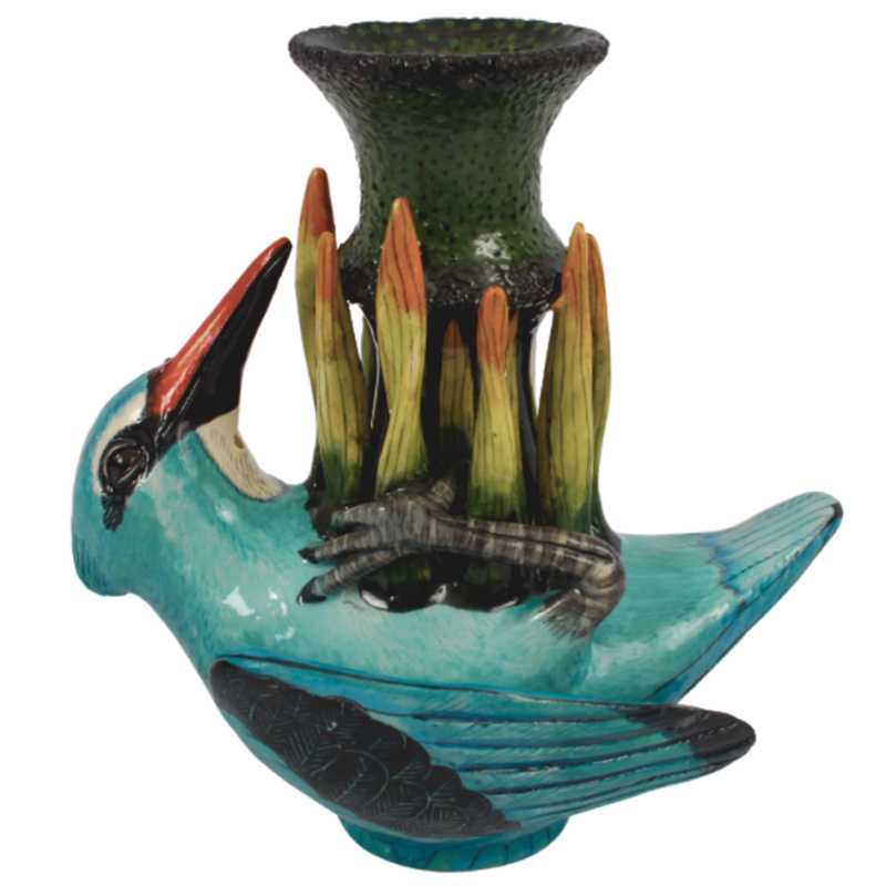 Ваза Голубая Птичка Woodland Kingfisher Vase Синий Ваза Голубая Птичка Woodland Kingfisher Vase Синий в Волгограде | Loft Concept