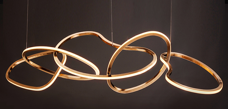 Unfolded Hanging RING Gold Unfolded Hanging RING Gold - Loft-Concept в Волгограде