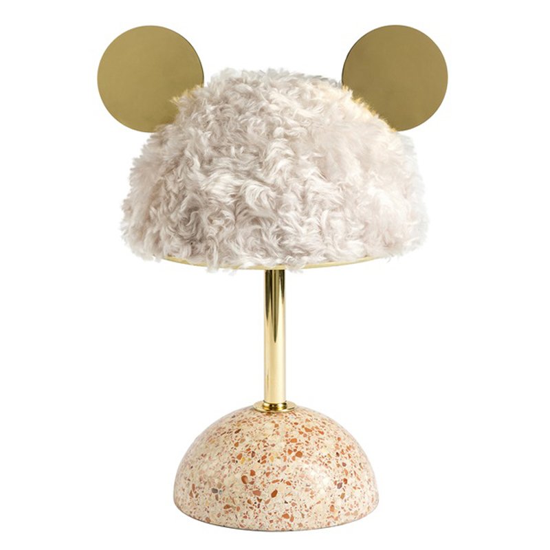 Настольная лампа White Mouse Table Lamp Белый Латунь Розовый пастельный Настольная лампа White Mouse Table Lamp Белый Латунь Розовый пастельный в Волгограде | Loft Concept