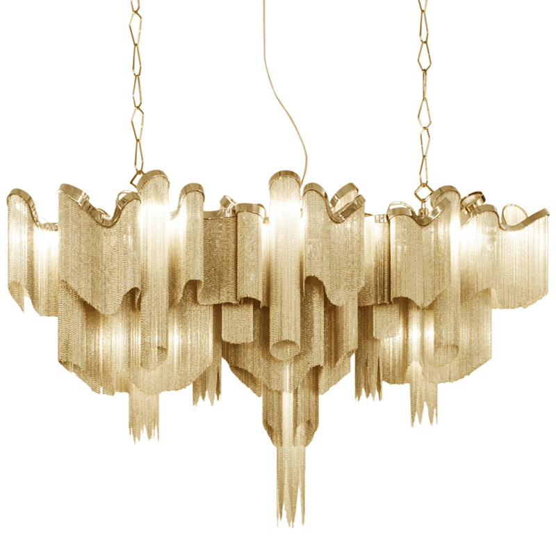 Люстра Terzani STREAM Gold Глянцевое золото Люстра Terzani STREAM Gold Глянцевое золото в Волгограде | Loft Concept