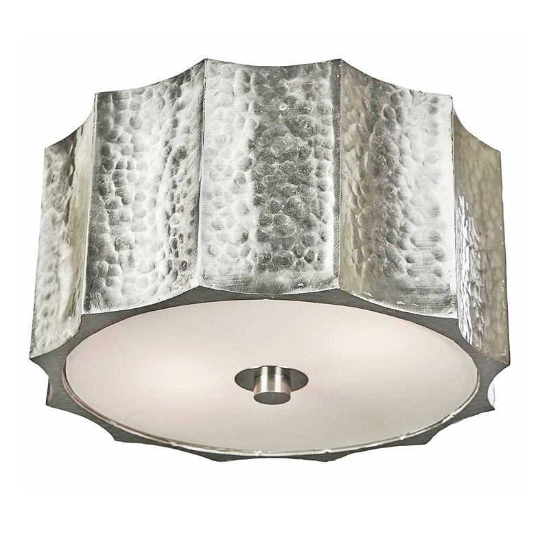 Потолочный светильник Grooved Nickel Drum Никель Потолочный светильник Grooved Nickel Drum Никель в Волгограде | Loft Concept