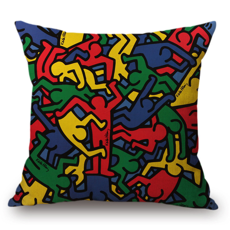 Подушка Keith Haring 16 Мульти Подушка Keith Haring 16 Мульти в Волгограде | Loft Concept