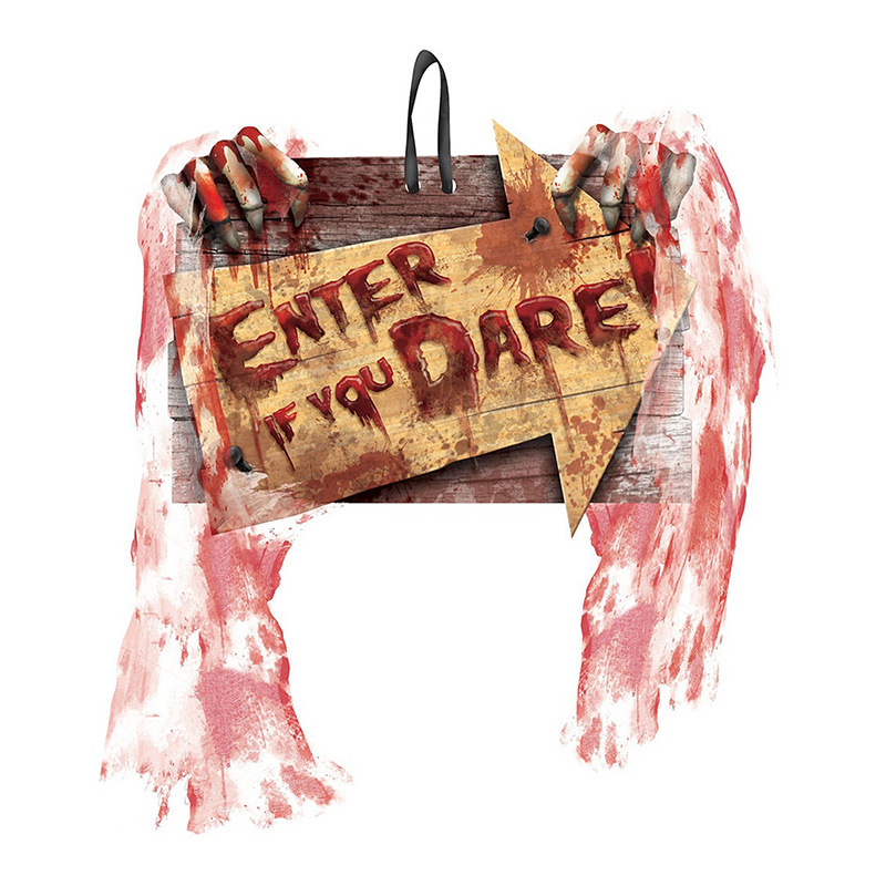 Аксессуар на стену HALLOWEEN "ENTER, if you DARE!" Черный Красный в Волгограде | Loft Concept 