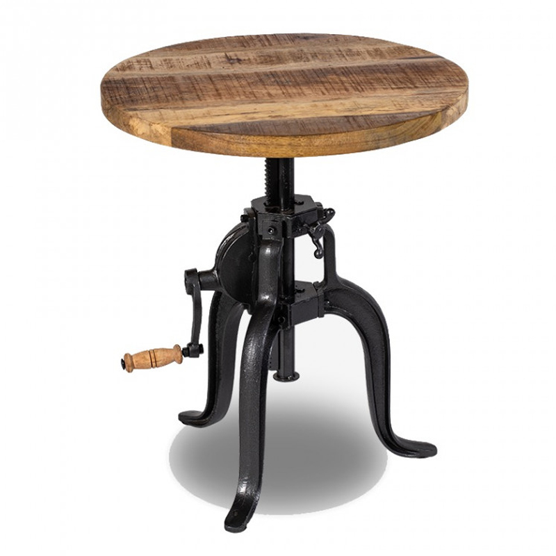 Приставной стол Jack-Screw Side Table Черный Коричневый Приставной стол Jack-Screw Side Table Черный Коричневый в Волгограде | Loft Concept