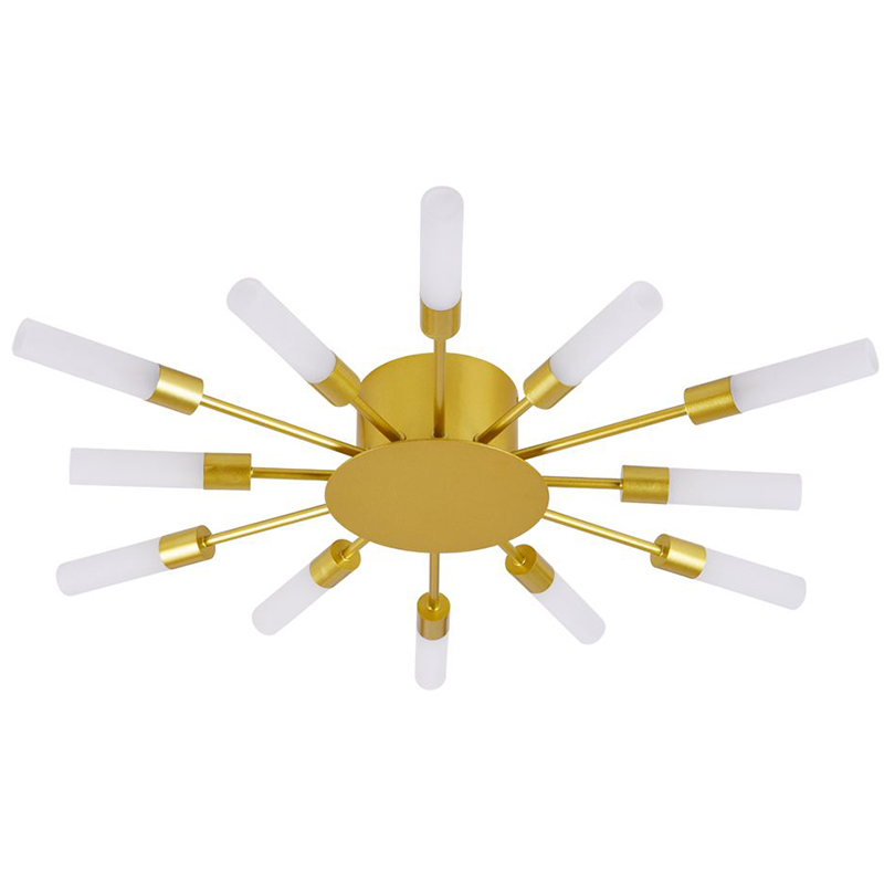 Потолочный светильник Aiden Ceiling Lamp 12 Белый Золотой Потолочный светильник Aiden Ceiling Lamp 12 Белый Золотой в Волгограде | Loft Concept