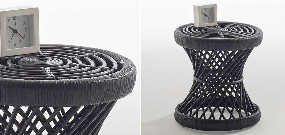 Плетеный приставной столик черный - Loft-Concept в Волгограде