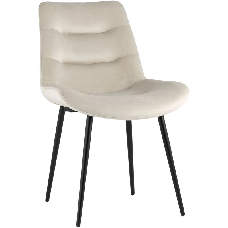 Стул Austin Chair Молочный Веелюр Молочный Черный Стул Austin Chair Молочный Веелюр Молочный Черный в Волгограде | Loft Concept