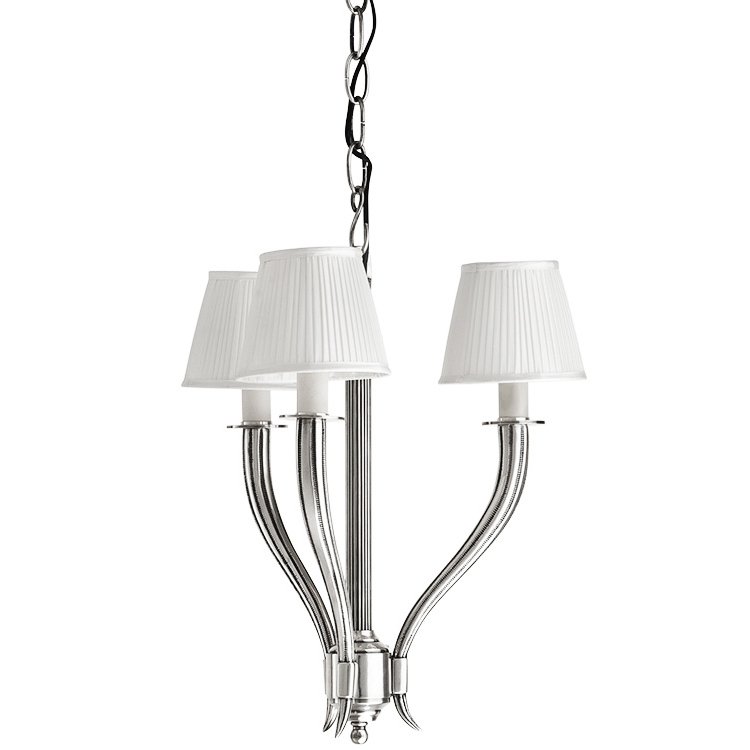 Люстра Eichholtz Chandelier Mayflower 3 Белый Нержавеющая сталь Люстра Eichholtz Chandelier Mayflower 3 Белый Нержавеющая сталь в Волгограде | Loft Concept